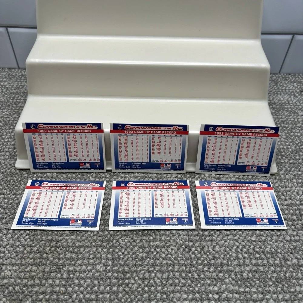 1993‎ Topps Coca-Cola Commanders of the Hill Baseball Card Set 30 Cards
